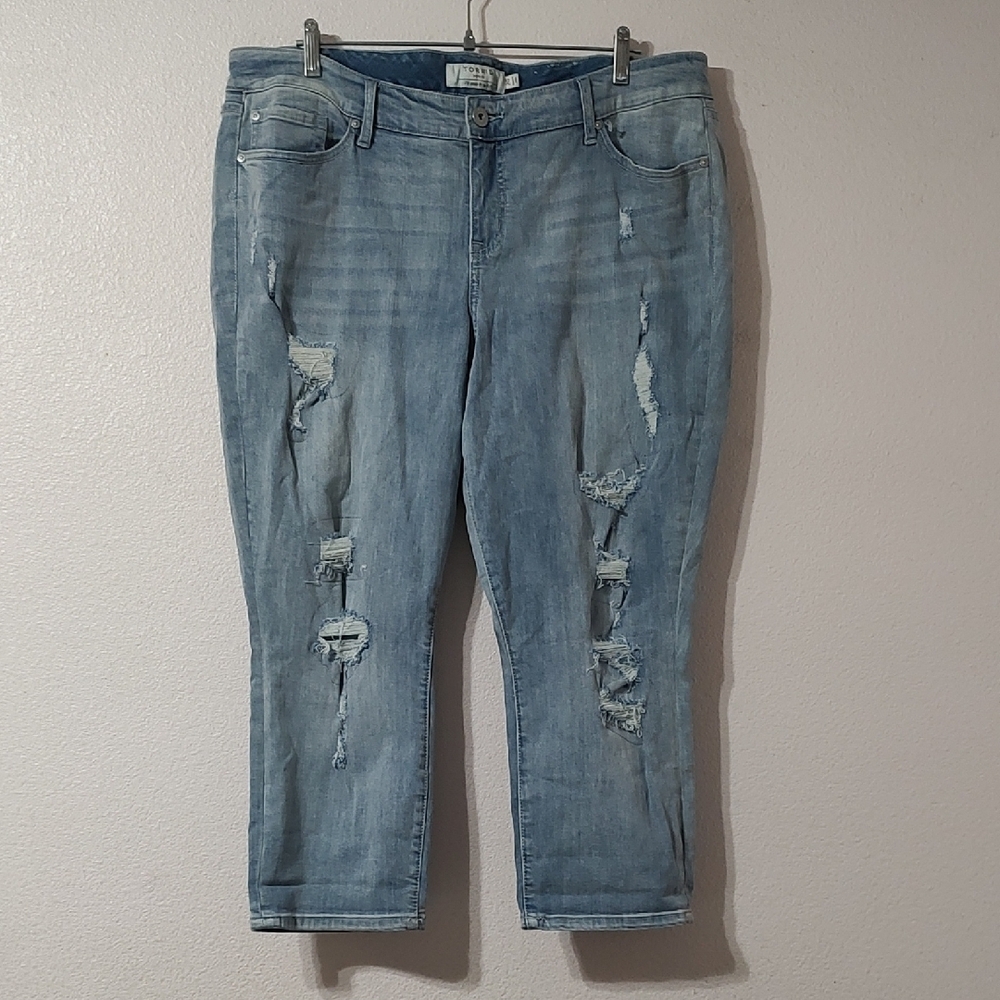Torrid Skinny Distressed Blue Jeans Size 20
